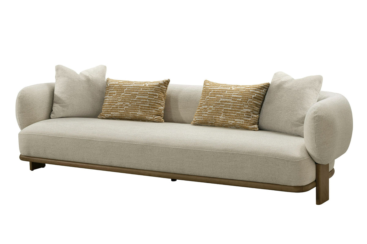 Chelsea Modern Beige Fabric 4 Seater Sofa