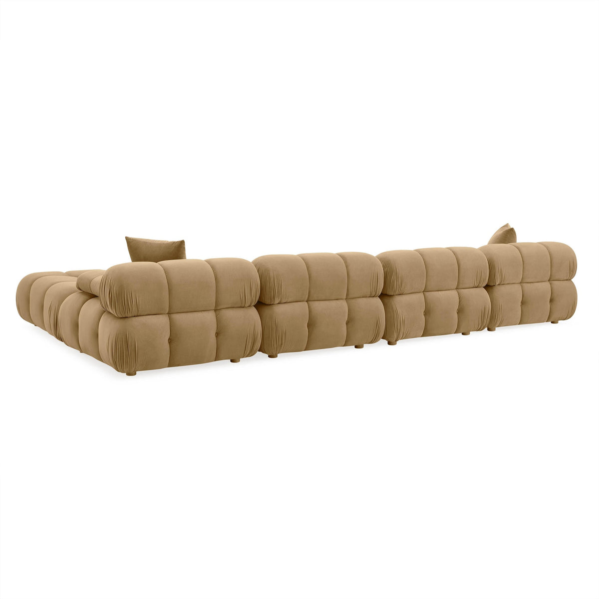 Vogue 157.6" Cafe Au Lait Performance Velvet 6-piece Modular U-Sectional