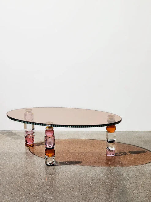 Amira European Artist Collection Crystal Coffee Table