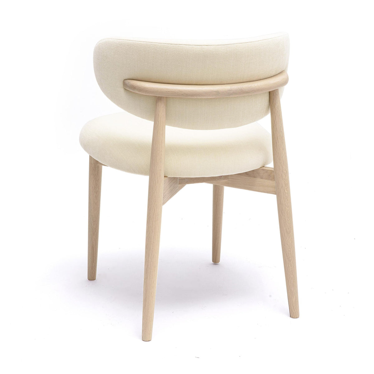 Eloise Cream Performance Textured Velvet Dining Chair