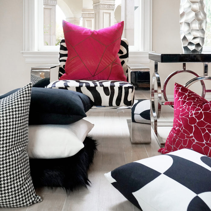 Taunt Superior Quality Luxurious Fuchsia Pillow