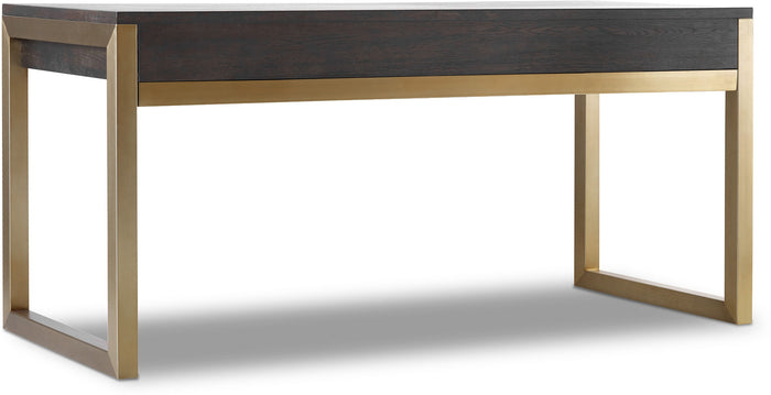 Reyeh Dark & Brass Oak Wood Desk