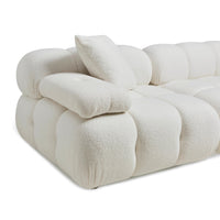 Vogue 118.2" Cream Performance Vegan Shearling 4 Piece Modular Sectional