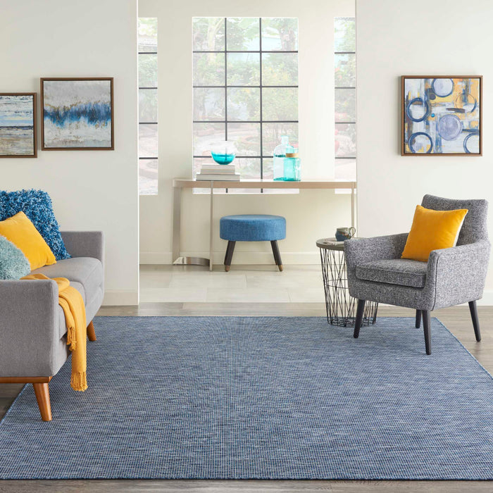 Amedee Indoor/Outdoor Navy Blue Design Area Rug - Elegance Collection