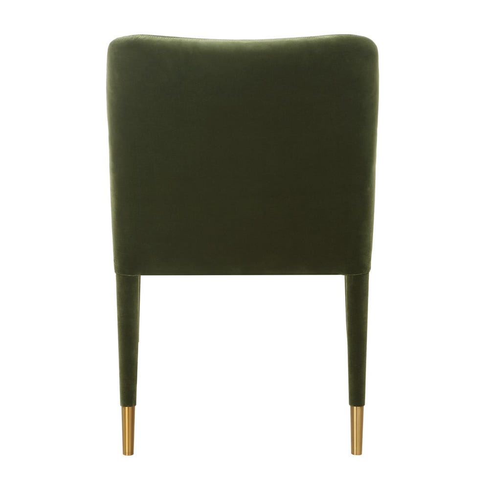 Diara Green Velvet & Gold Dining Arm Chair