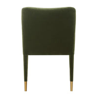 Diara Green Velvet & Gold Dining Arm Chair