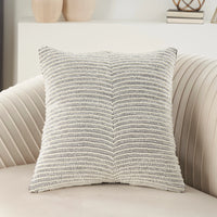 Effie Ivory Silver Bead & Pearl Throw Pillow (2 Sizes Available)