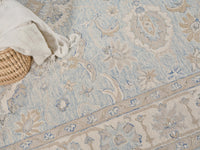 Carra Light Blue/Ivory Luxury Area Rug