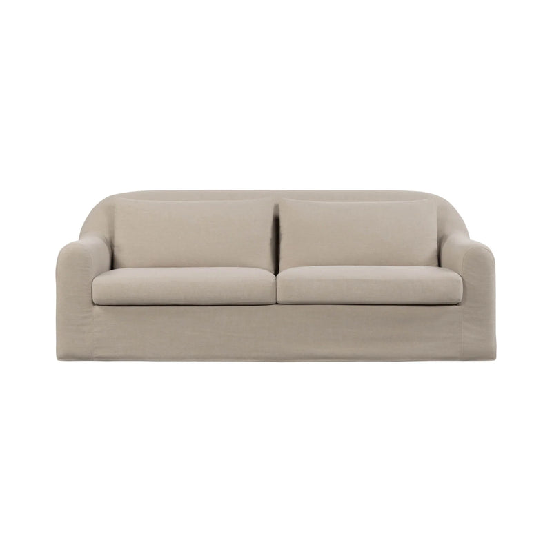 PAREE 85"  Linen Malt Slipcover Sofa