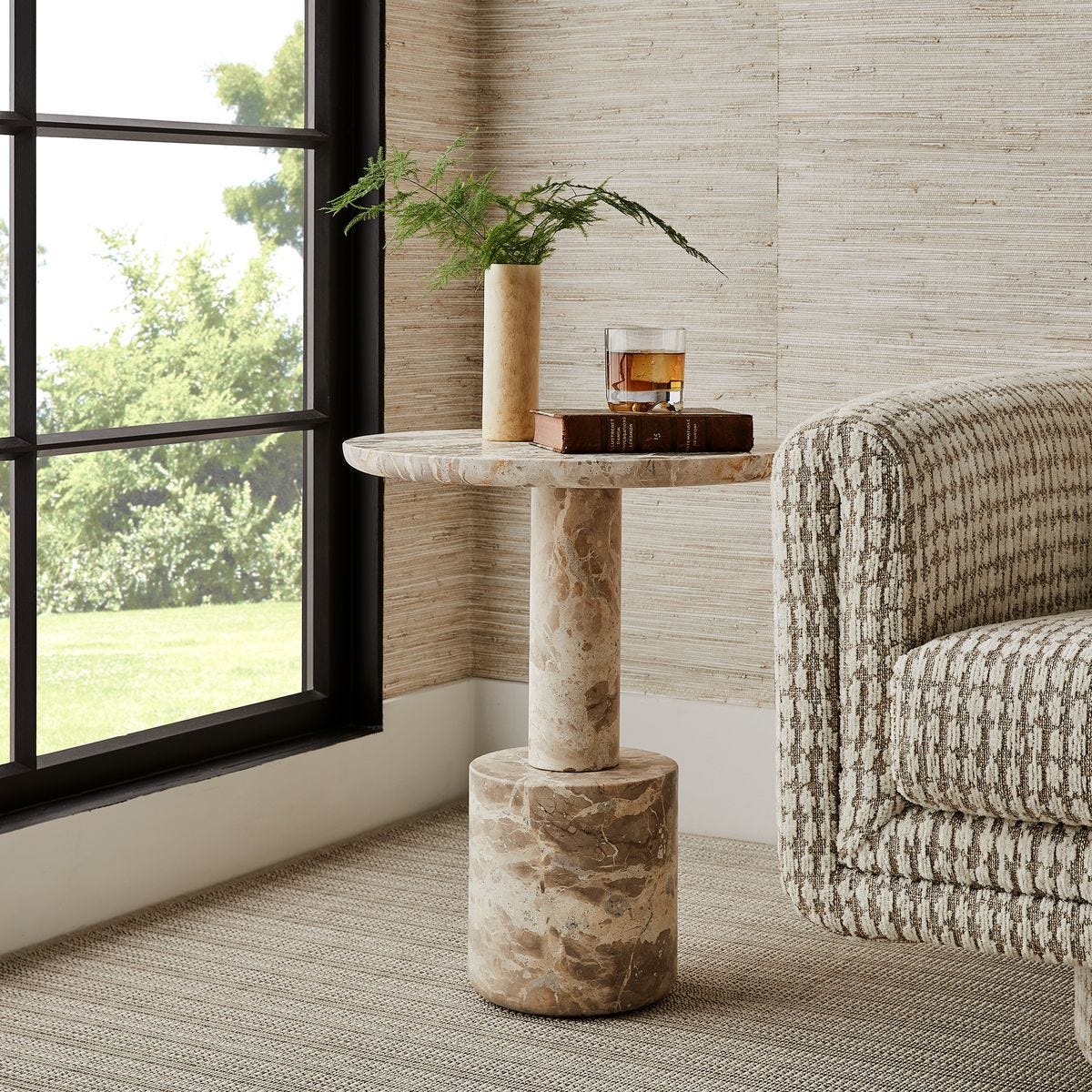 Anastasia Natural Stone Accent Table