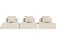 Montrose Beige Fabric 3 Seat Modular Sectional Sofa