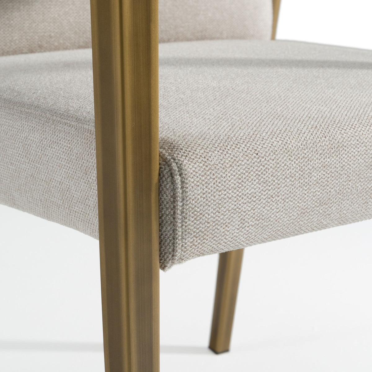 Collette Modern Off-White & Gold Dining Chair