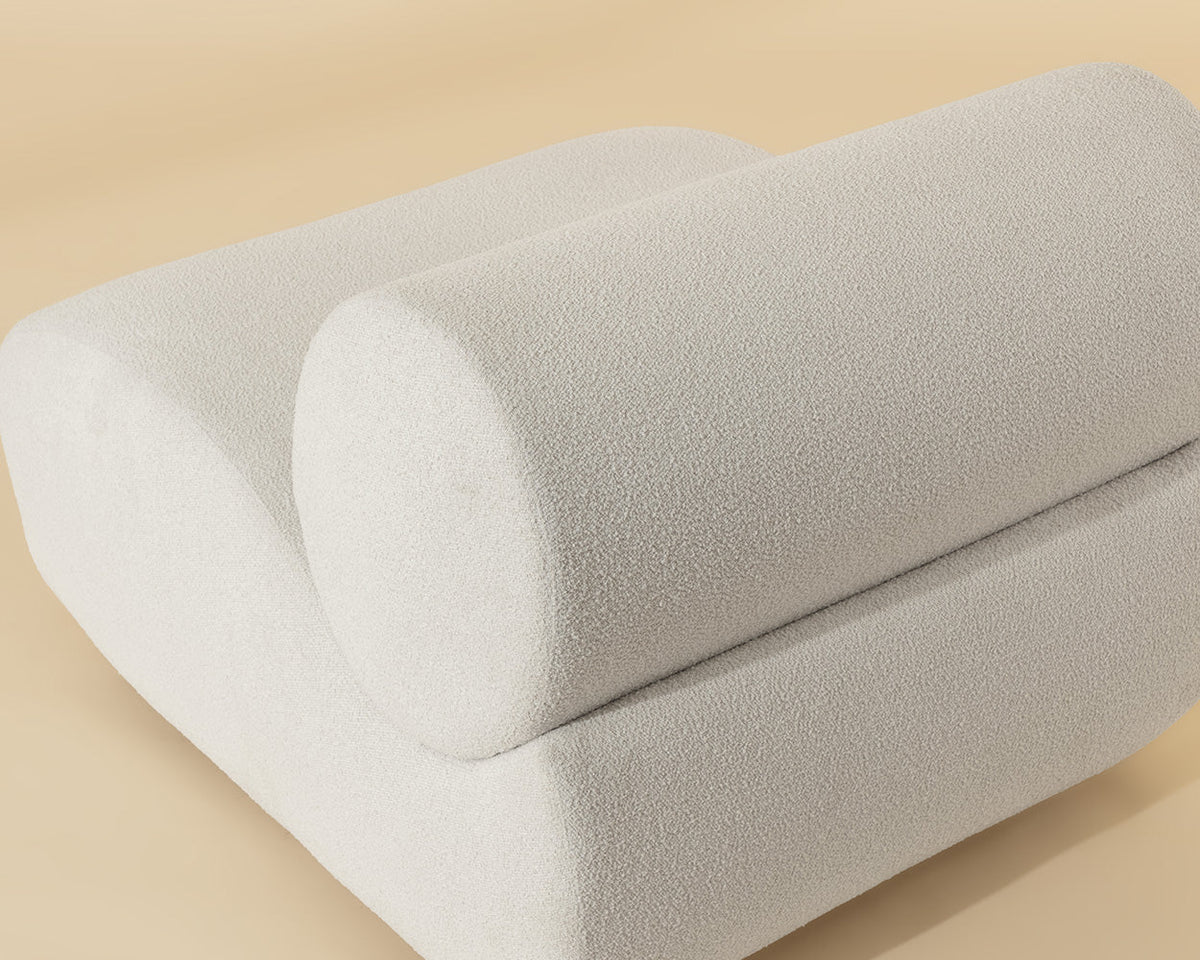 Nimbus Cream Performance Fabric Indoor/Outdoor Modular Armless Chair