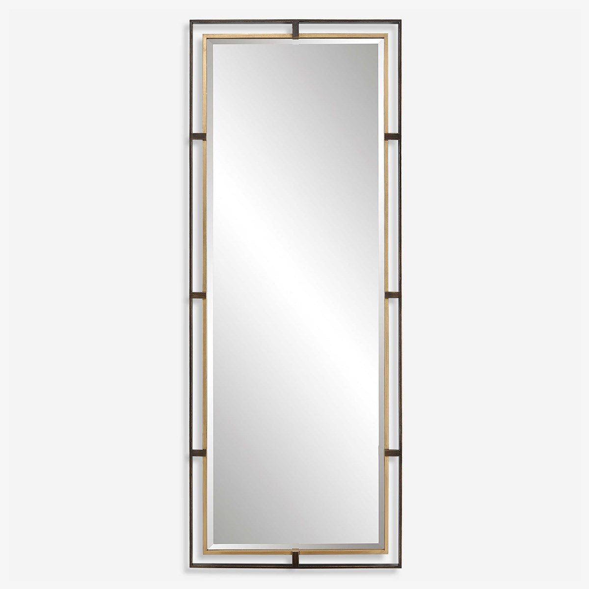 Carrizo 82" Gold & Bronze Tall Mirror