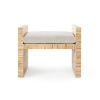 Nosara Papyrus Bench With Linen Cushion