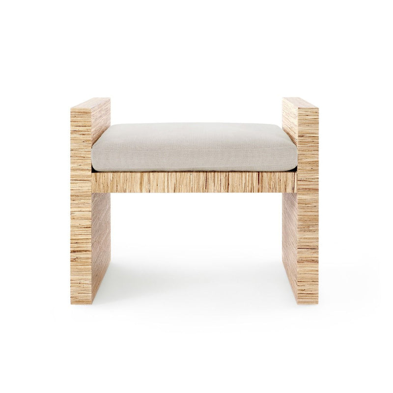 Nosara Papyrus Bench With Linen Cushion