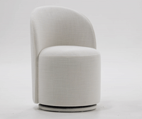 Bridget Modern White Swivel Dining Chair
