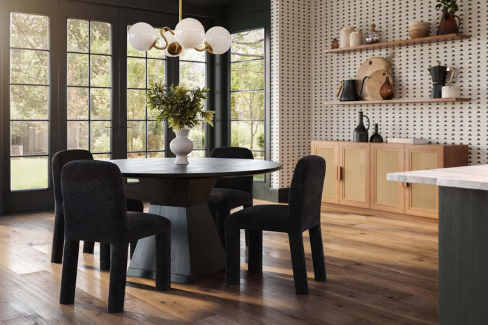 Nolan 56" Black Round Wood Dining Table