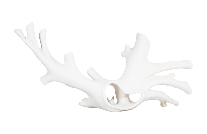 Abstract White Cast Root Sculpture (Indoor or Outdoor)