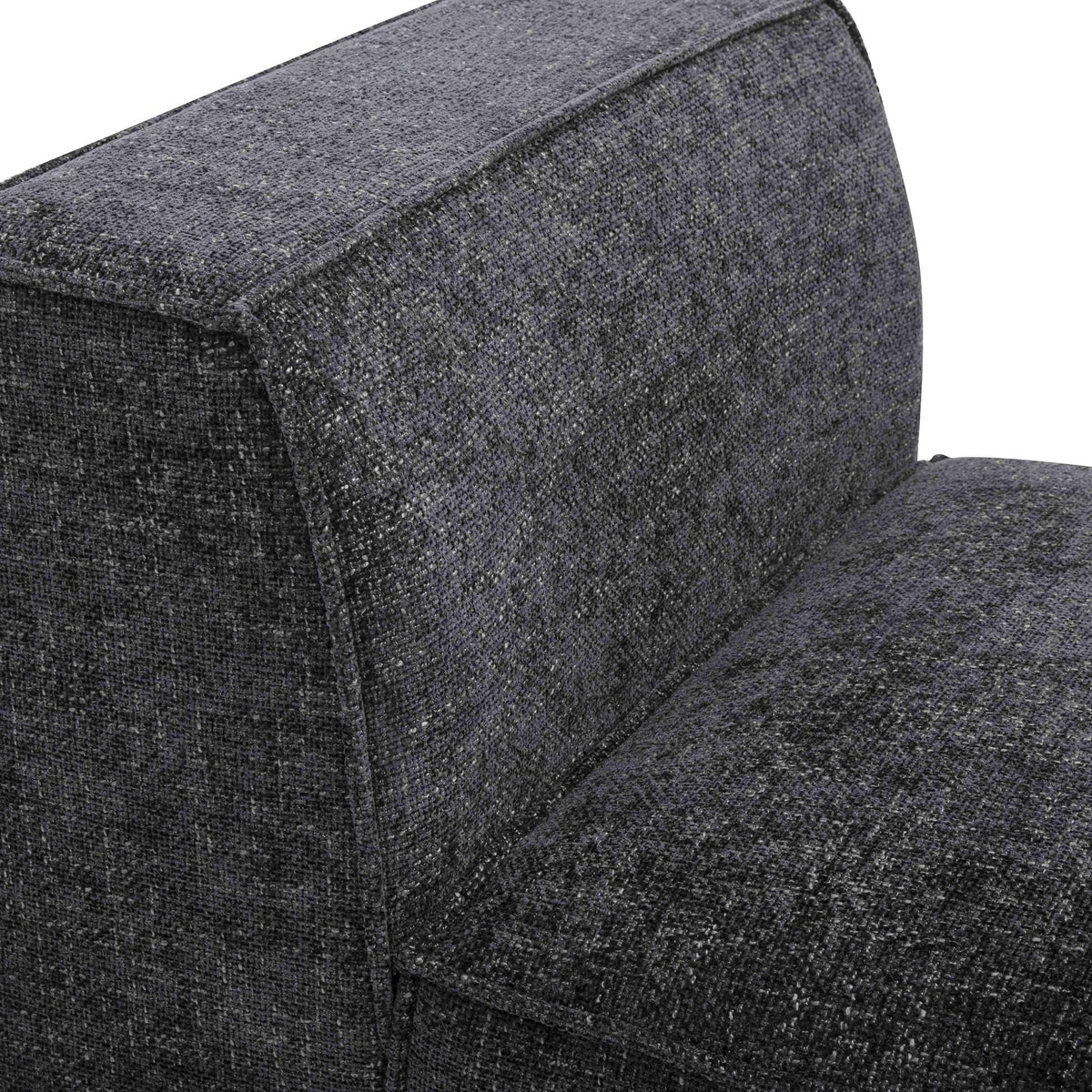 Mindy Charcoal Performance Chenille Basketweave Armless Chair