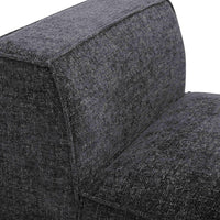 Mindy Charcoal Performance Chenille Basketweave Armless Chair