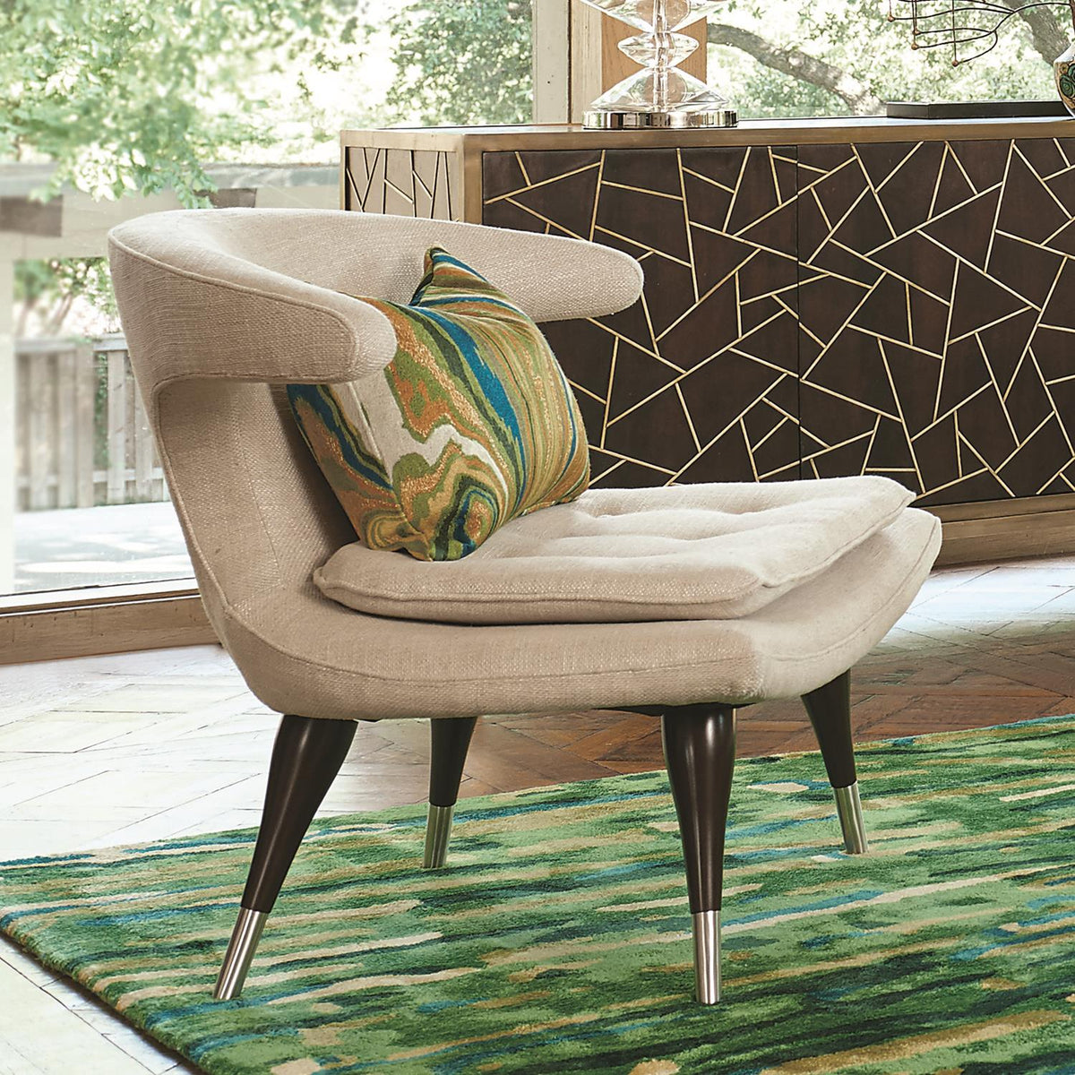 Helene Windsor Woven Accent Chair