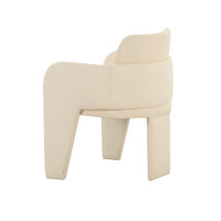 Amede Cream Vegan Leather Dining Chair