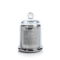Apothecary Siberian Fir Scented Silver Candle with Glass Dome - Set 0f 4 (2 Sizes Available)