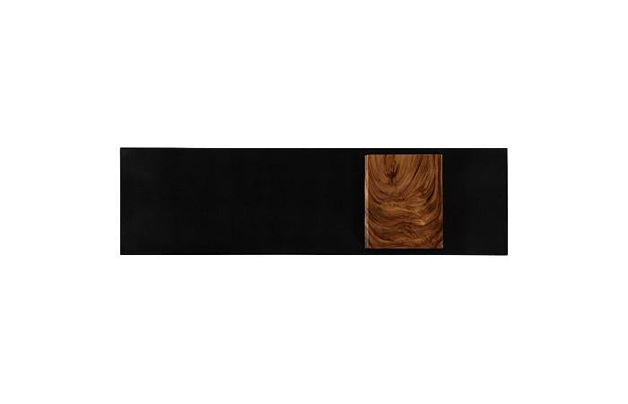 Edgely Modern Natural & Black Chamcha Wood Console