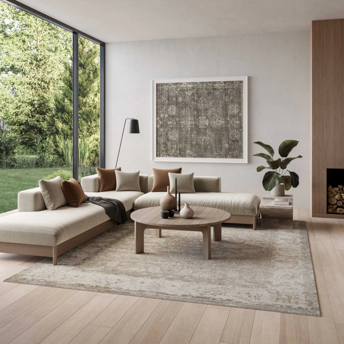Marisol Floral Vine Ivory Area Rug
