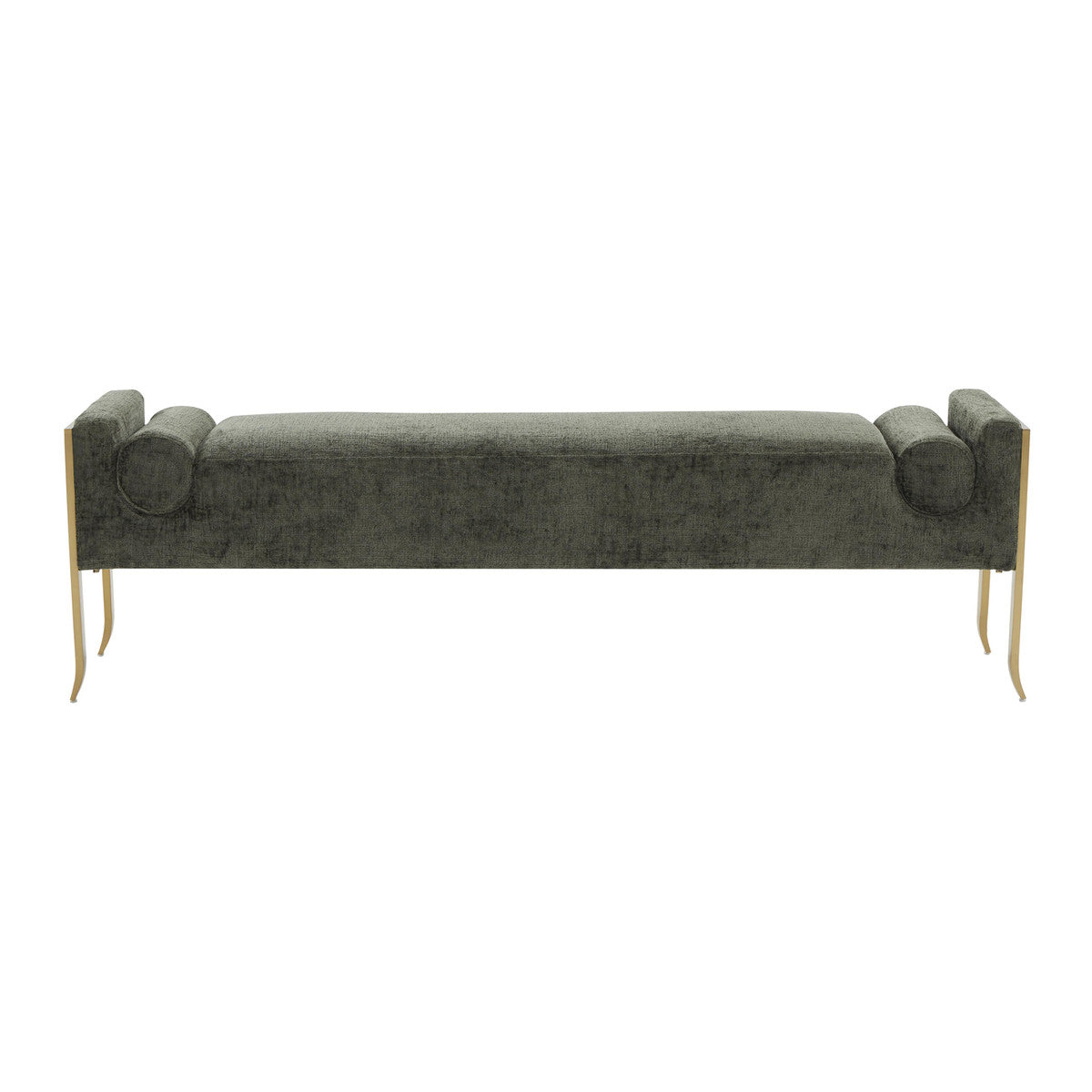 Vida Green Textured Velvet Bench - Luxury Living Collection