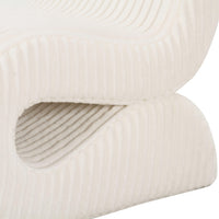 Selene Cream Oversized Performance Corduroy Accent Chair