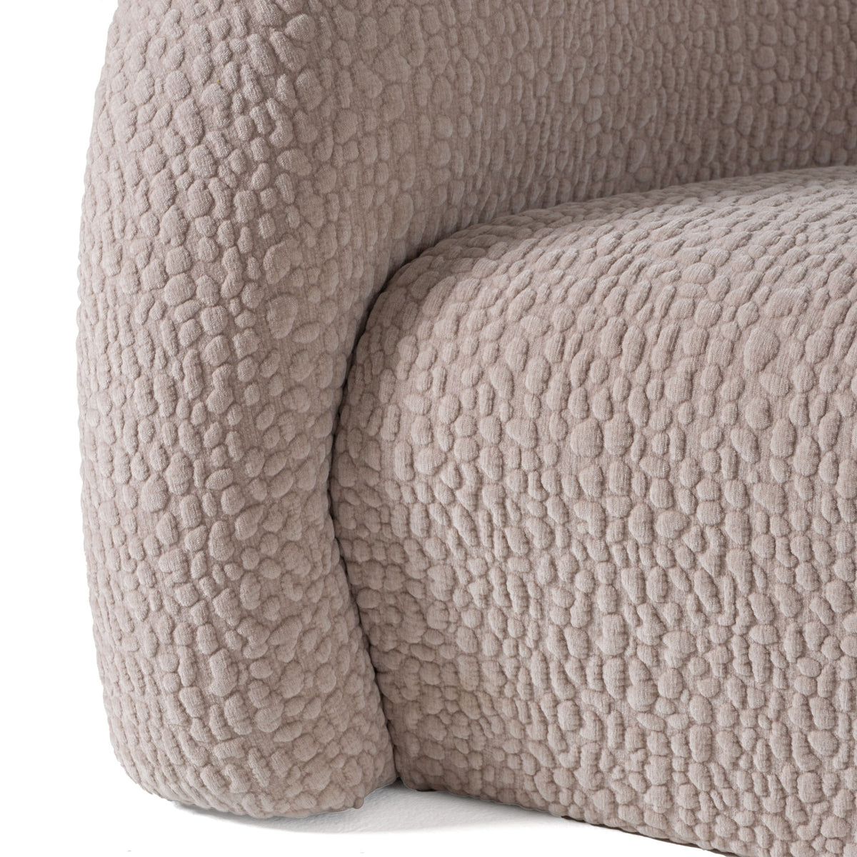 Charles 91" Contemporary Beige Fabric 3 Seat Sofa