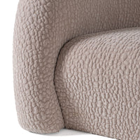 Charles 91" Contemporary Beige Fabric 3 Seat Sofa