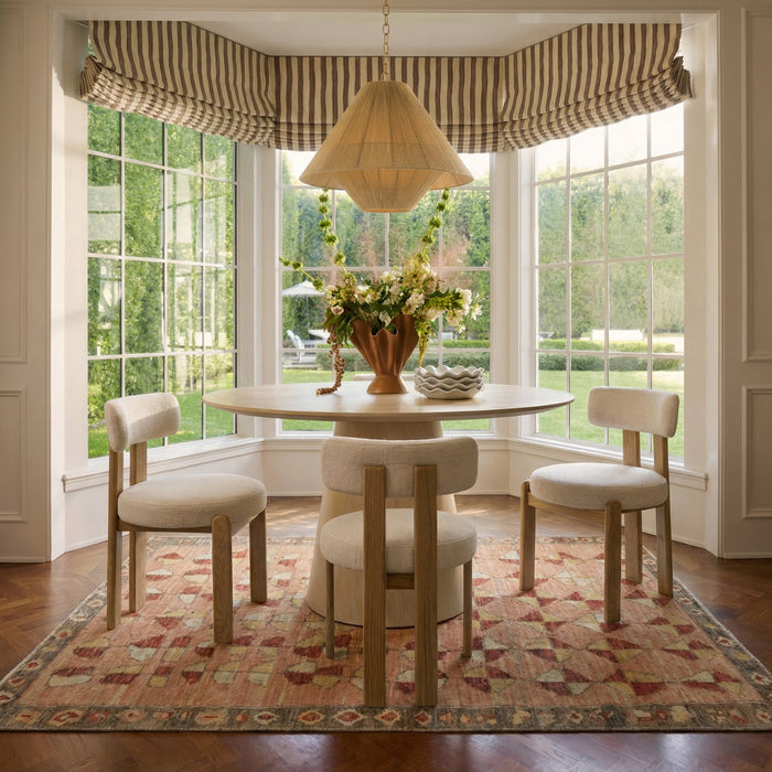 Sammi Natural Round Oak Dining Table (2 Sizes Available 41"-60")