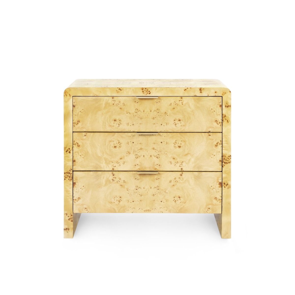 Mariano 3 Drawer Burl Wood End Table