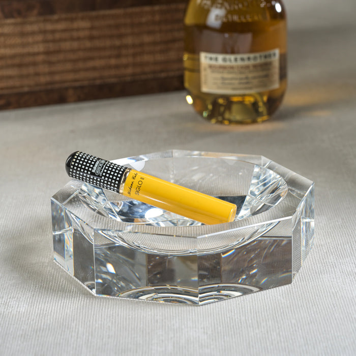 Alda Clear Crystal Glass Octagon Bowl - Set of 2