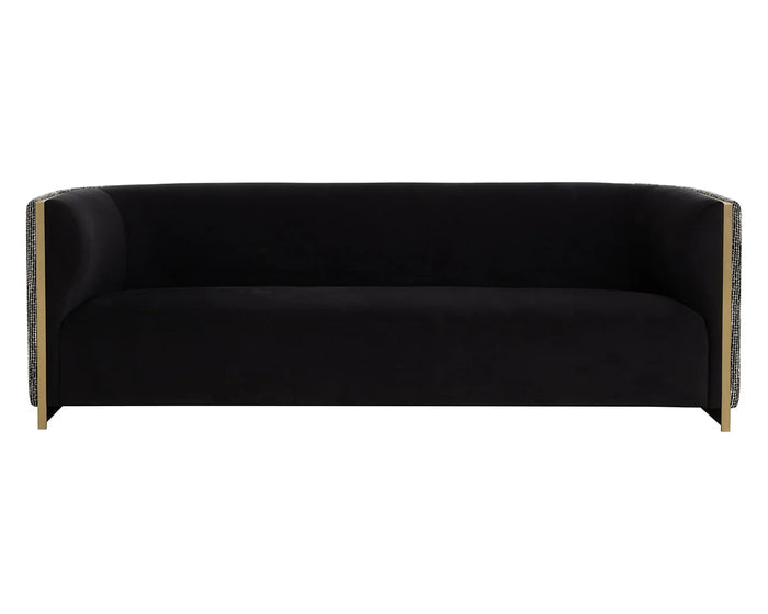 Larron Black & Gold Sofa