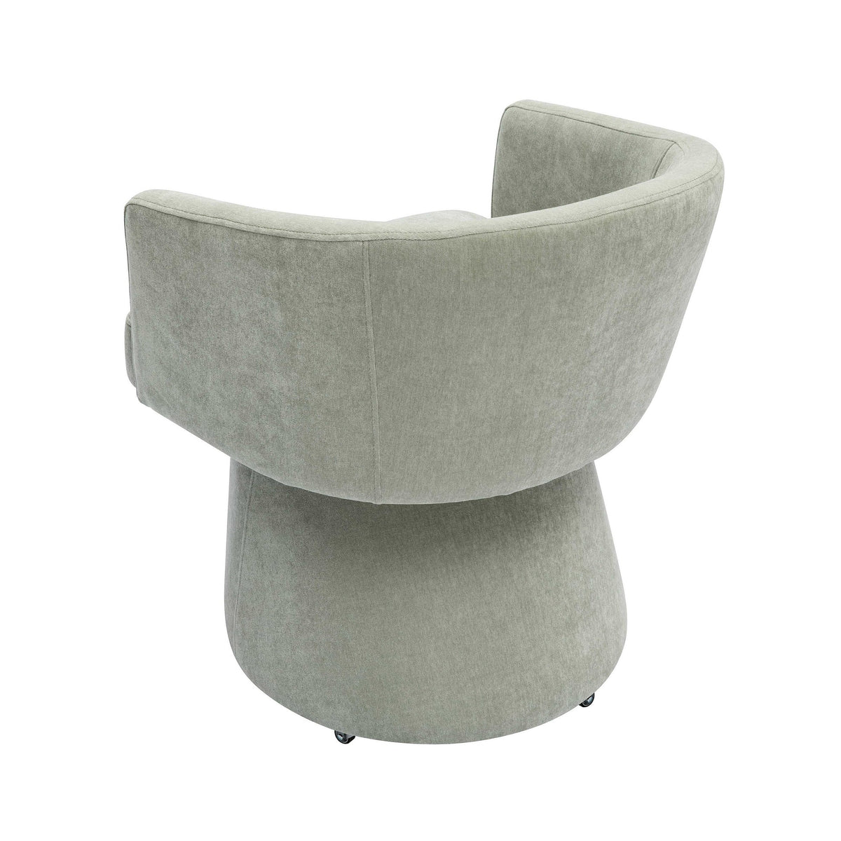Nest Light Green Upcycled Chenille Rolling Desk Chair