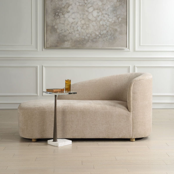 Lila Velvet Arm Chaise Lounge