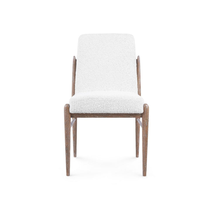 Veer Off-White Boucle & Driftwood Side Chair