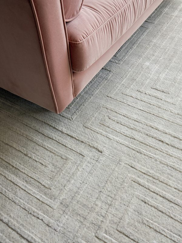 Cleo Modern Ivory Geometric Patterned Area Rug - Elegance Collection