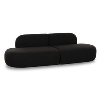 Sofie 94.4" Black Performance Boucle Sectional Sofa