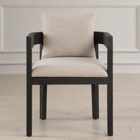 Bailey Beige Linen & Oak Dining Chair