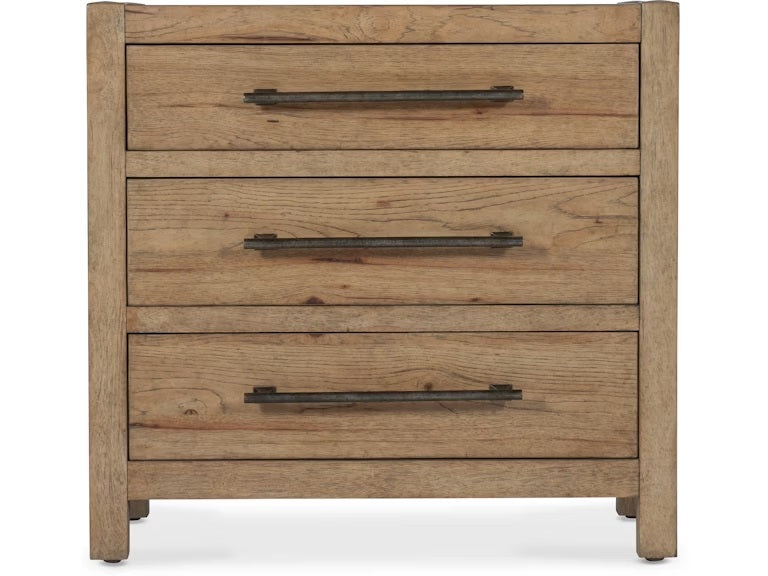 Colt Light Wood Three Drawer Nightstand