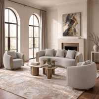 Meline Modern Antique Brass Nesting Coffee Table Set