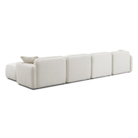 Travie 145" Sand Upcycled Performance Linen 6-Piece Modular U-Sectional