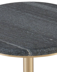 Marisol Black Marble & Brass Accent Table