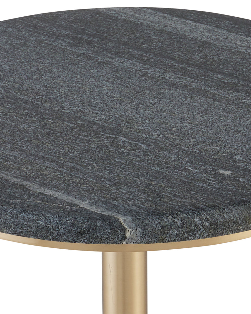 Marisol Black Marble & Brass Accent Table