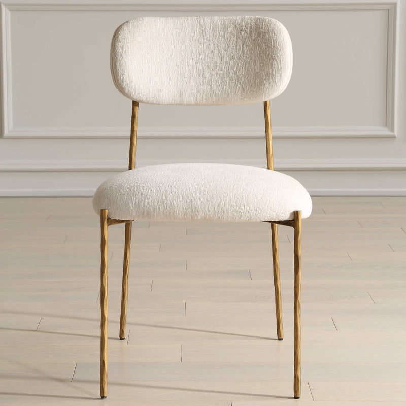 Aster Off-White & Gold Dining Chair (Set of 2)